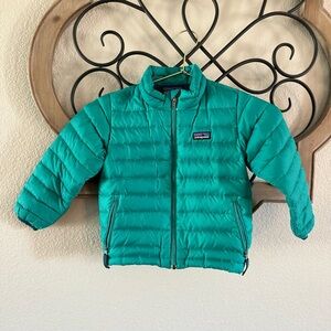 Patagonia Toddler Teal Down Puffer Jacket 3T